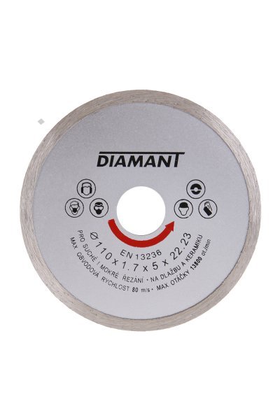 Diamantový kotouč 125x1,9mm /22,2mm celistvý DIAMANT PROFIT Sklad16 LO-21012